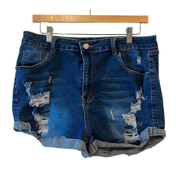 SHEIN Pants - SHEIN Women's Size 2XL Distressed Jean Shorts